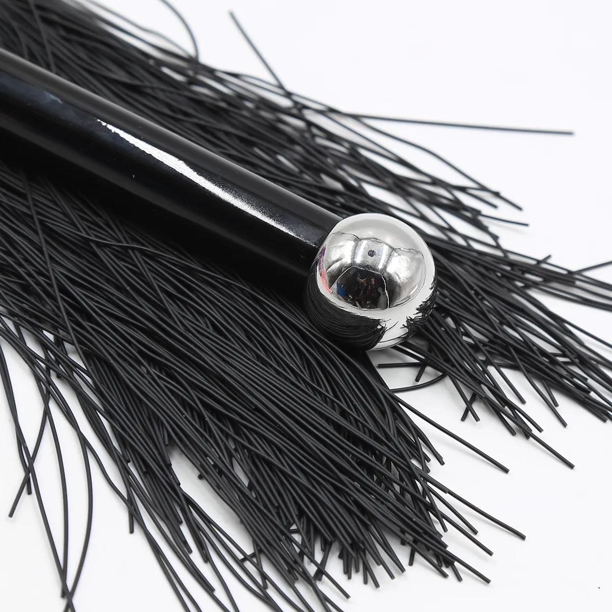 BDSM Black Silicone Flogger Whip