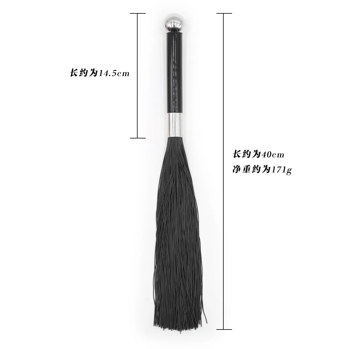 BDSM Black Silicone Flogger Whip