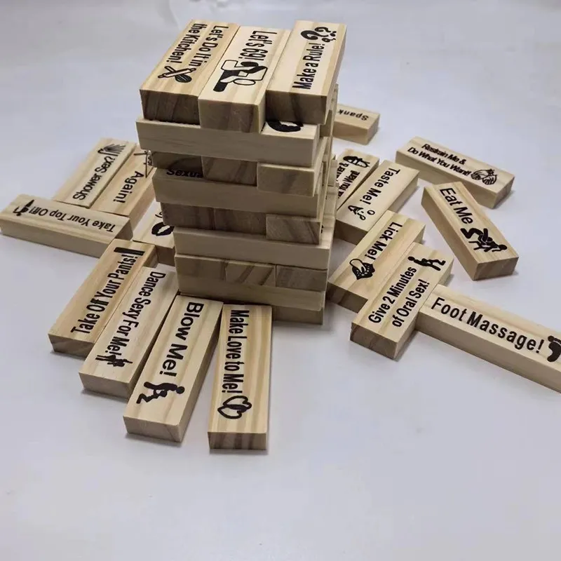 Adult Sex Game Tumbling Tower. Naughty Jenga Couples Game