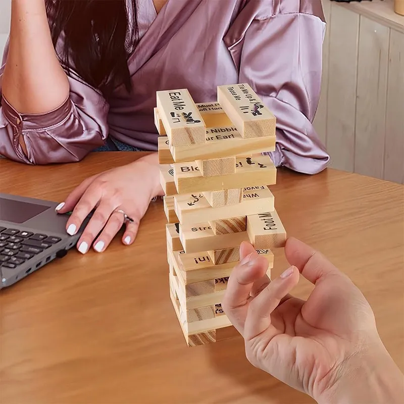 Adult Sex Game Tumbling Tower. Naughty Jenga Couples Game