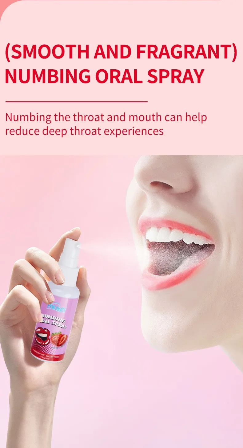 Flavored Oral Numbing Spray. Desensitising Throat Spray for Deeper Intimacy