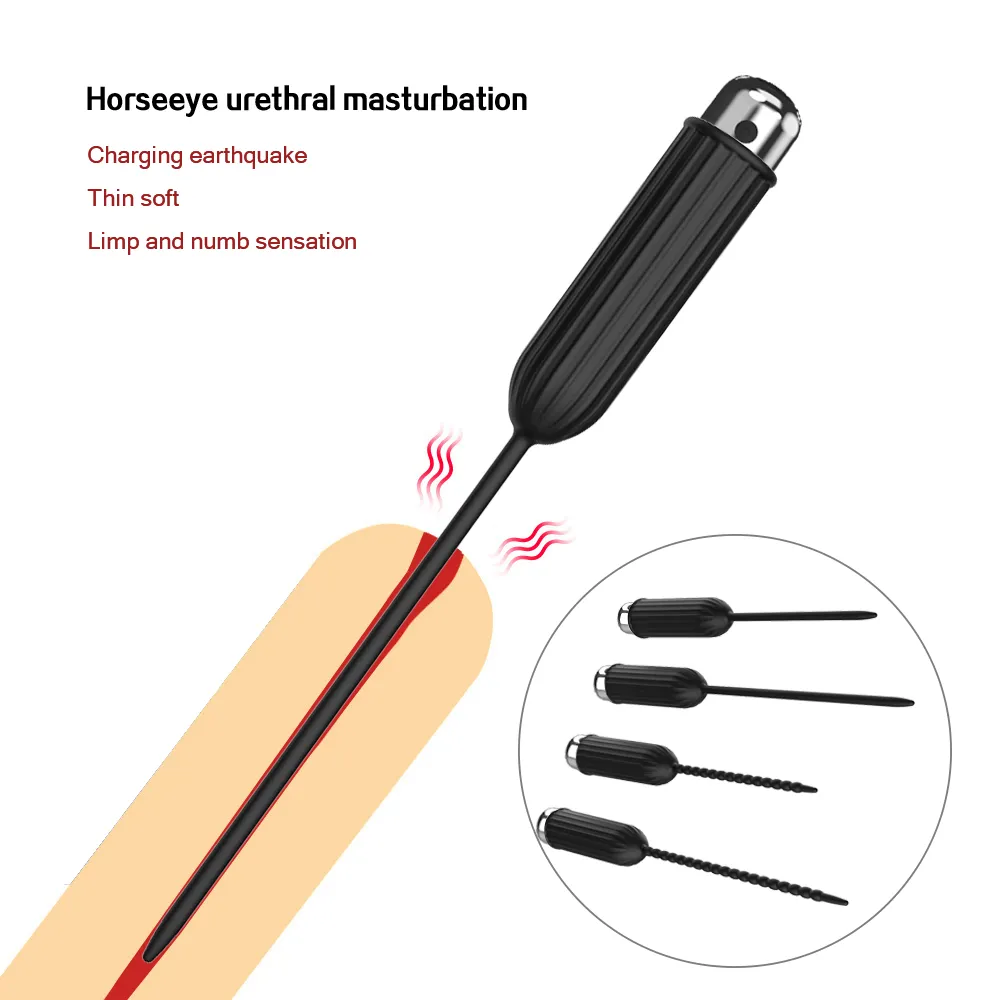 Mens Male Vibrating Urethral Sound Sex Toy
