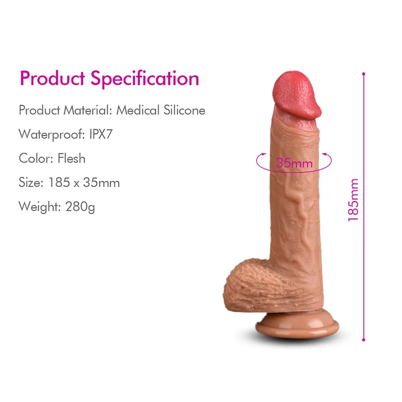 Female Masturbation Silicone Realistic Dildo With Suction Cup
