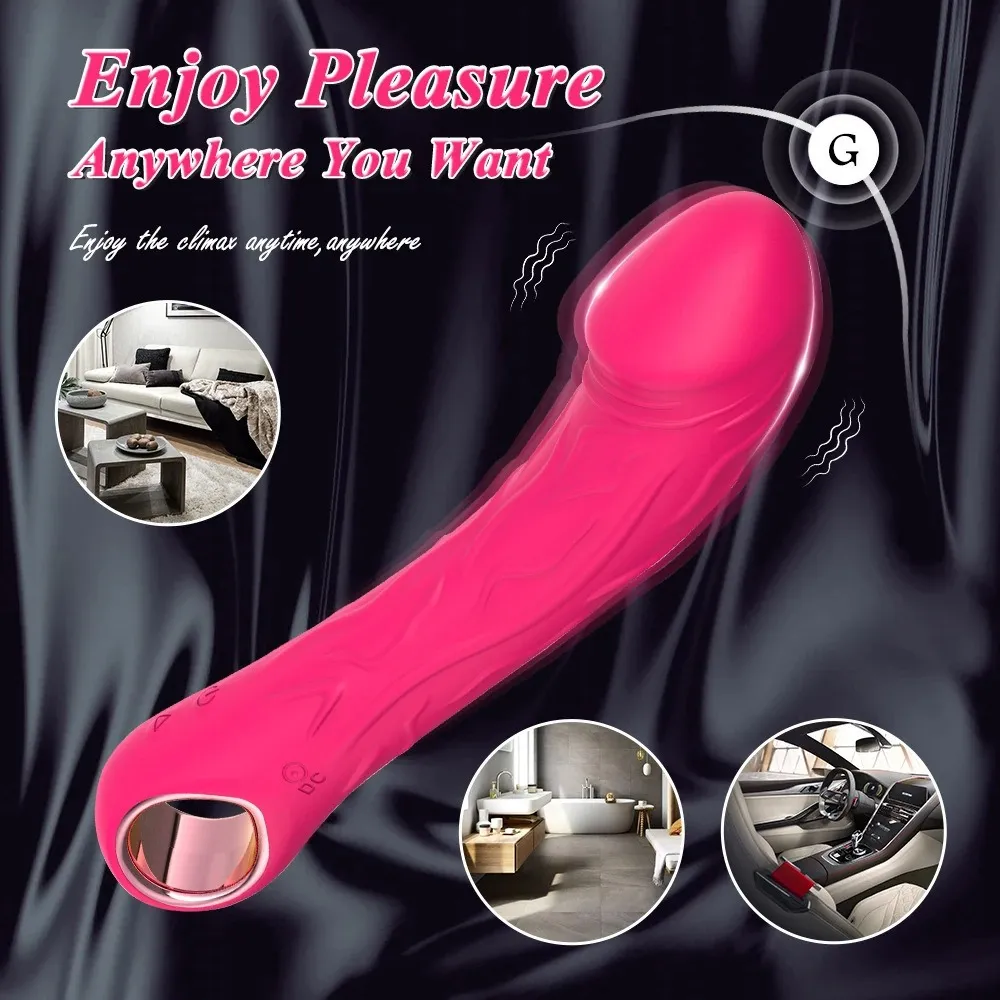 Women Gspot Vibrating Dildo with Finger Ring