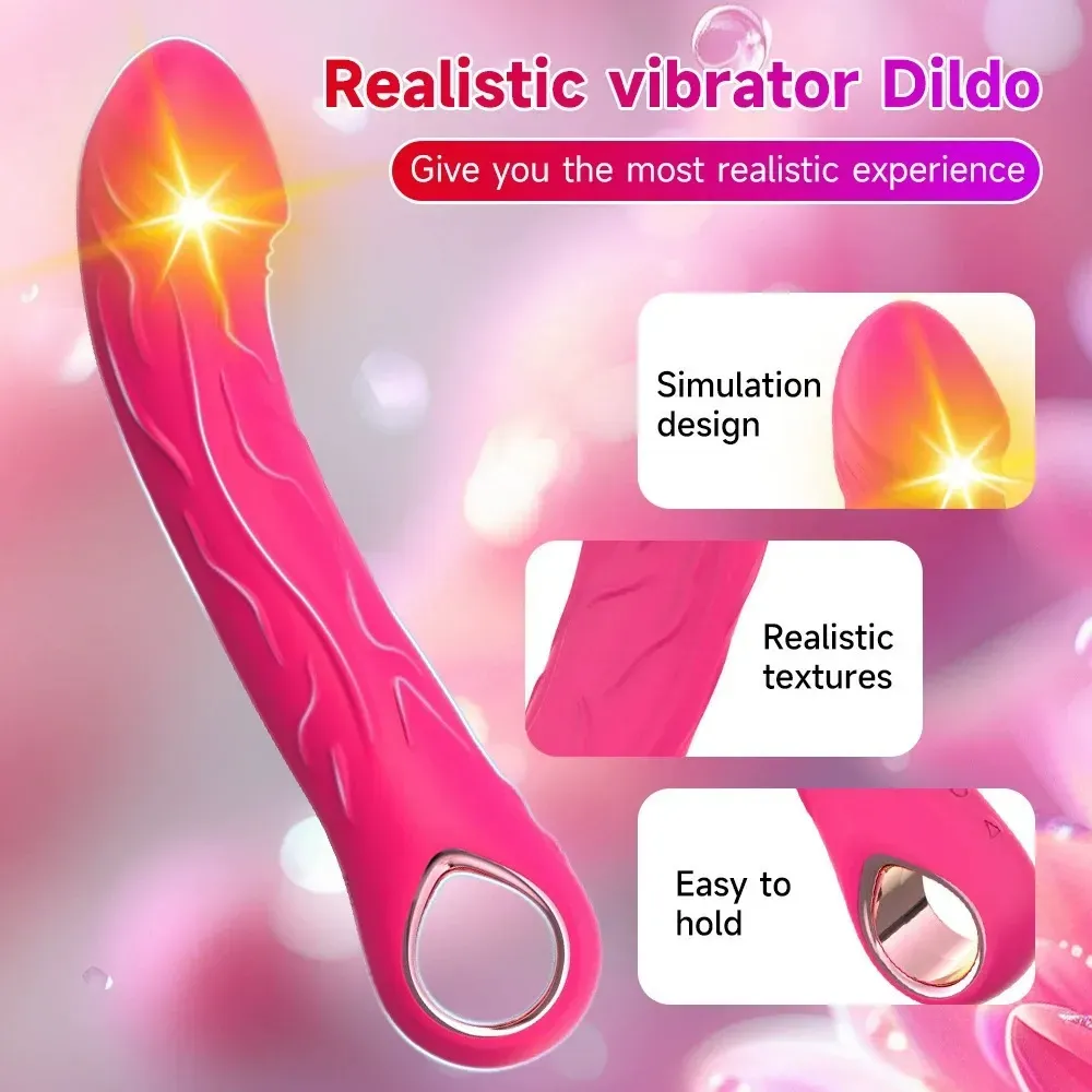 Women Gspot Vibrating Dildo with Finger Ring
