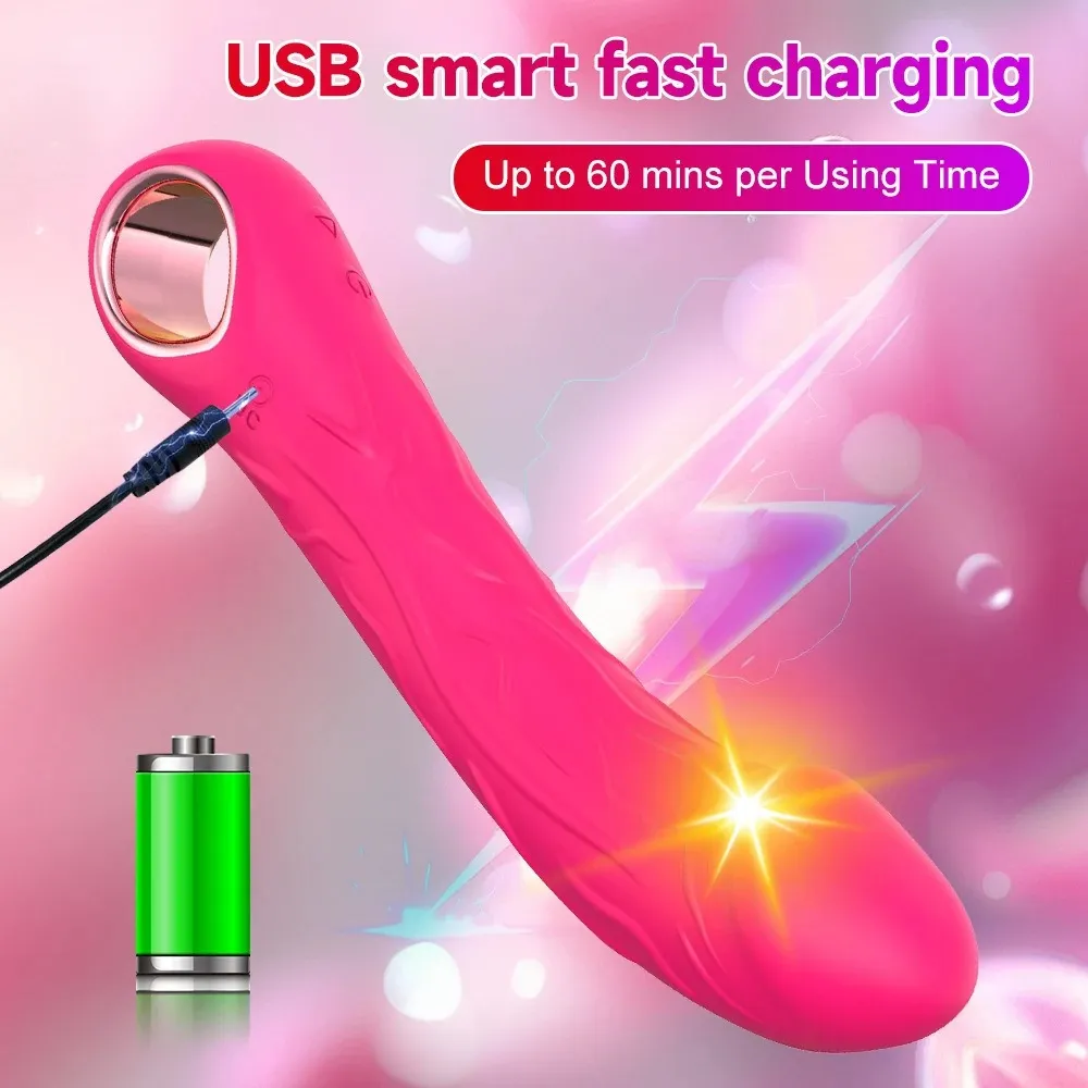 Women Gspot Vibrating Dildo with Finger Ring
