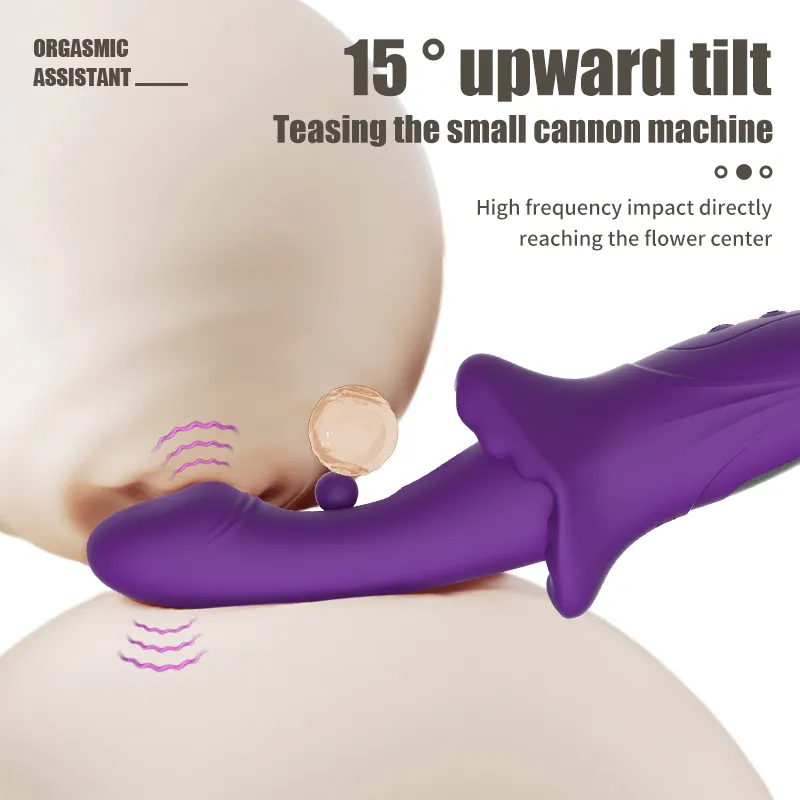 Clit Silicone Penis Vibrating Stimulator with Rolling Ball