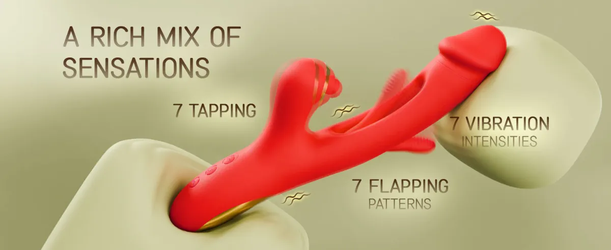 Lady Vibrator Insertion Slap Dildo 7 Vibrations