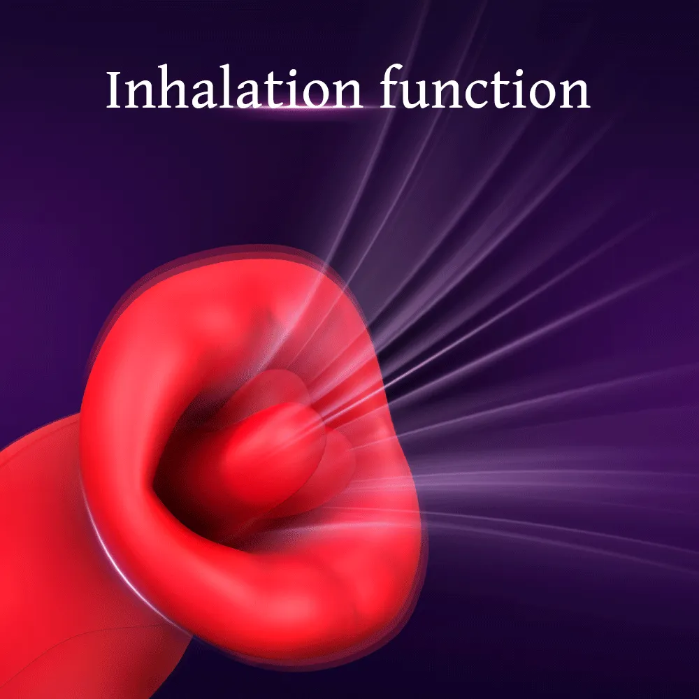 Mouth Sucking Nipple Vibrator with Tongue